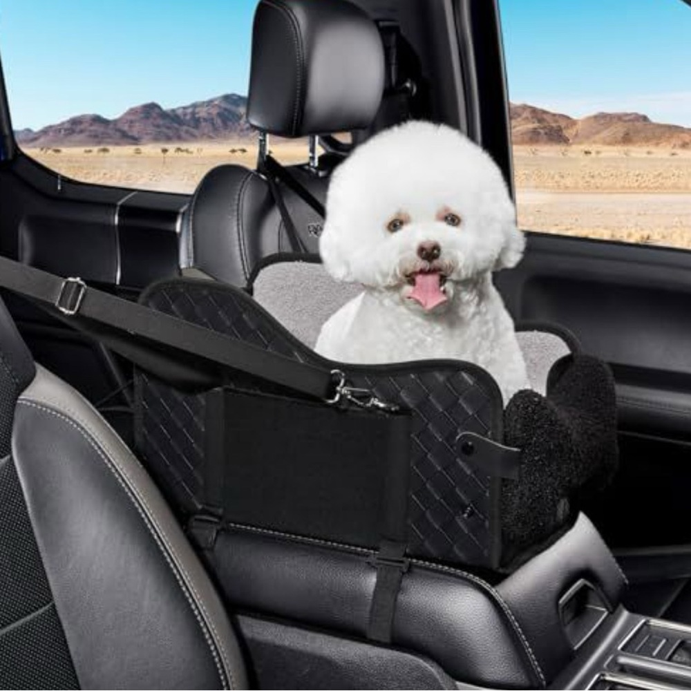 Deluxe Black Dog Console Car Seat Armrest